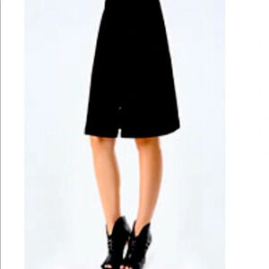 Bebe Black Corduroy A-Line Skirt